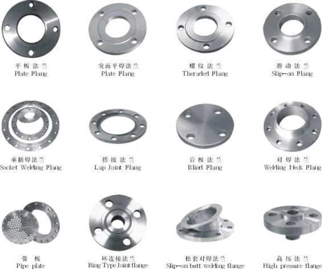 1/6OEM Manufacturers Custom Carbon Steel Titanium Stainless Steel 304 Weld Neck Flange