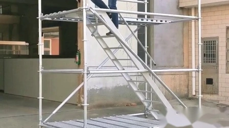 Steel Galvanized Ringlock Scaffolding Tower with Stair for Aerial Work with ANSI Certificated